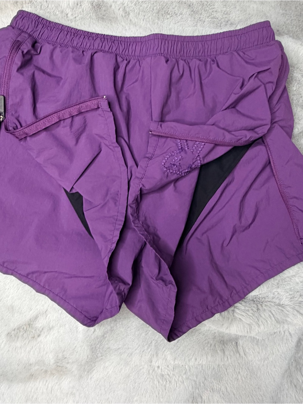 District Vision Nightshade Purple Lightweight Zippered Running Shorts small - Picture 8 of 16